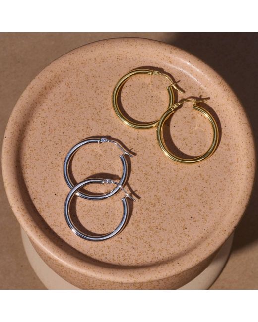 Zohreh Metallic Large Statement Hoop Earring Pair 9K