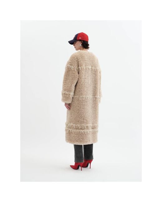 Jakke Natural Neutrals Arc Lines Coat