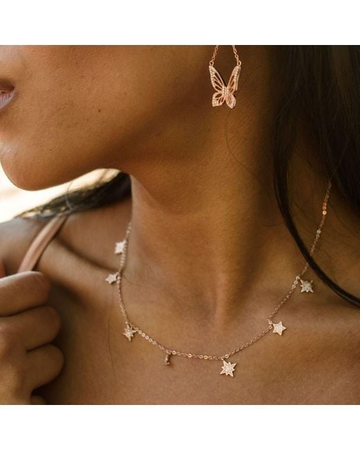 Seven Saints Metallic Heavenly Realms Moon & Stars Choker, Rhodium