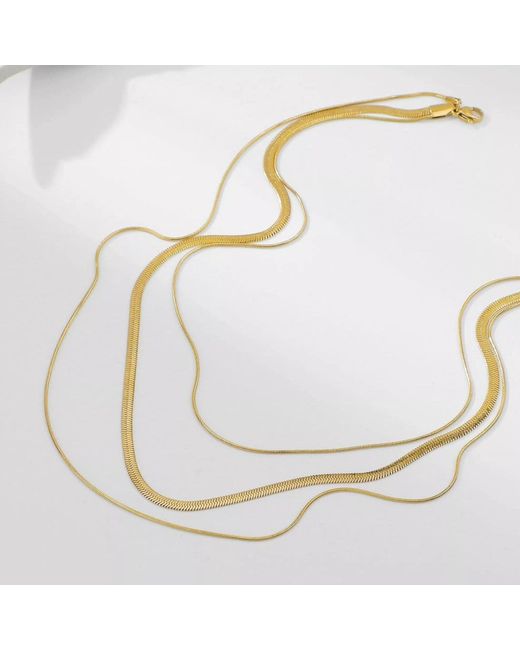 Elk & Bloom Metallic Multi Chain Choker Necklace