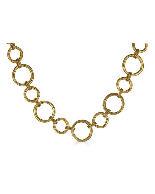 Loni Paul Jewelry Metallic Sculpted Circle Necklace