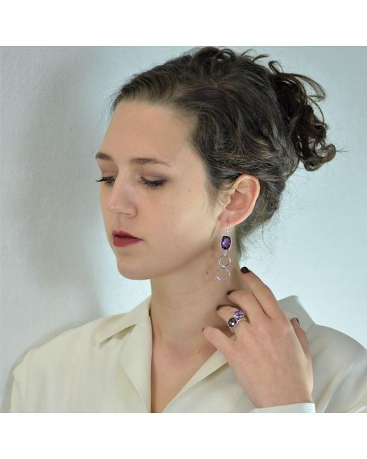 The Jewellery Store London Purple Desert Moon Quartz Ring