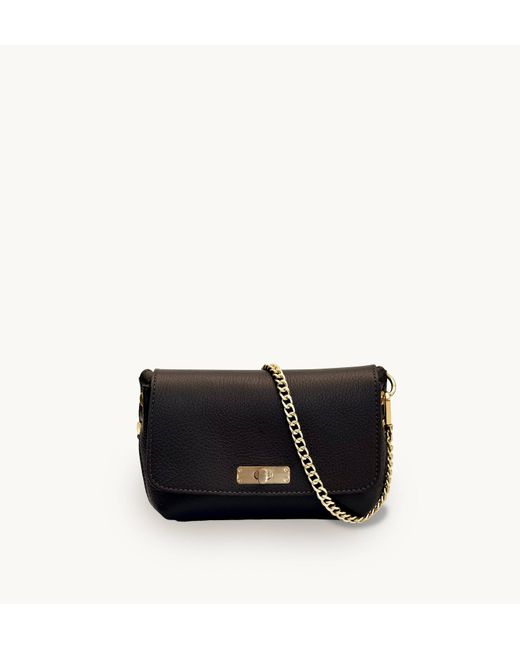 Apatchy London Black The Maisie Mini Chocolate Leather Bag