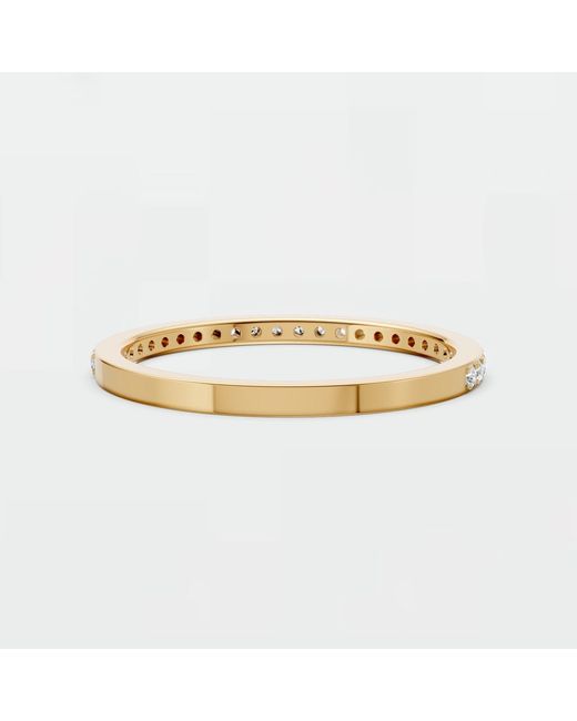 Aya Fine Jewelry Metallic Minimalist Round Lab Diamond Eternity Band