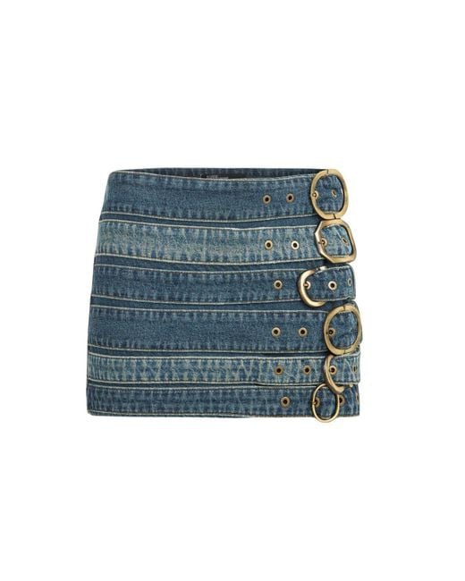 Nocturne Blue Denim Mini Skirt