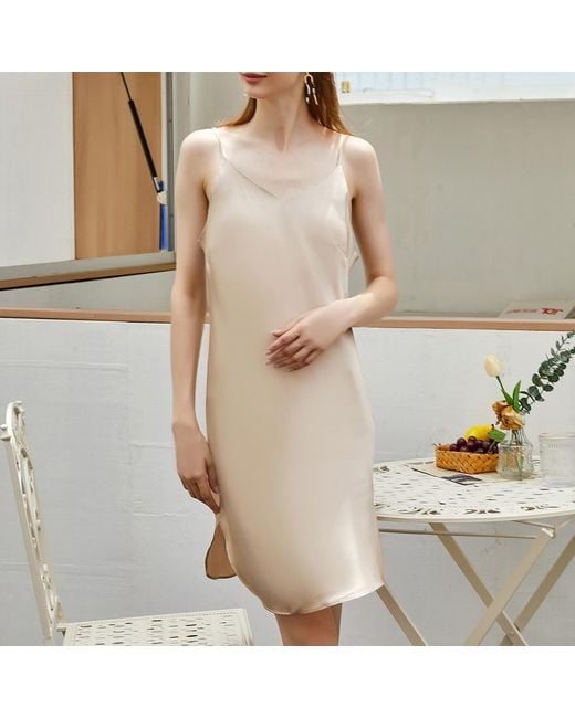Soft Strokes Silk Natural Neutrals River Nymph Pure Silk Slip Dress
