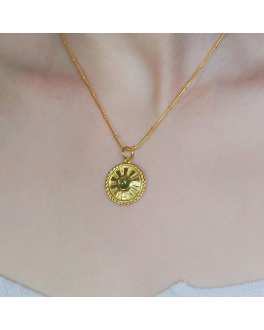 GEM BAZAAR Metallic Peridot Birthstone Mythology Pendant