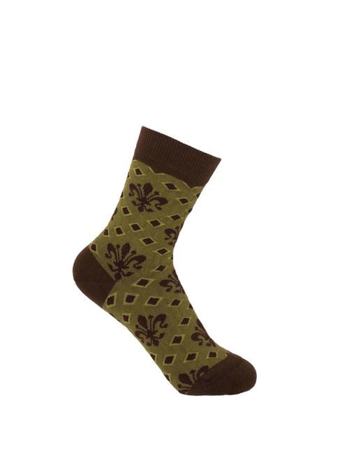 Peper Harow - Made in England Green Royal Flush & Fleur De Lis Socks Bundle