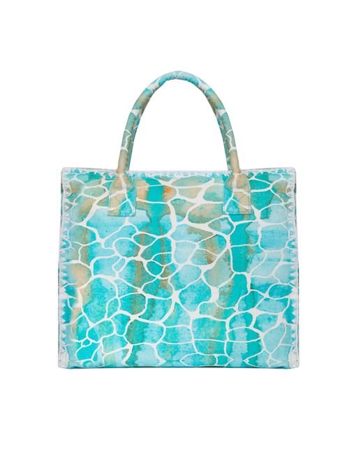 Sophia Alexia Blue Aqua Pebbles Barbados Beach Bag