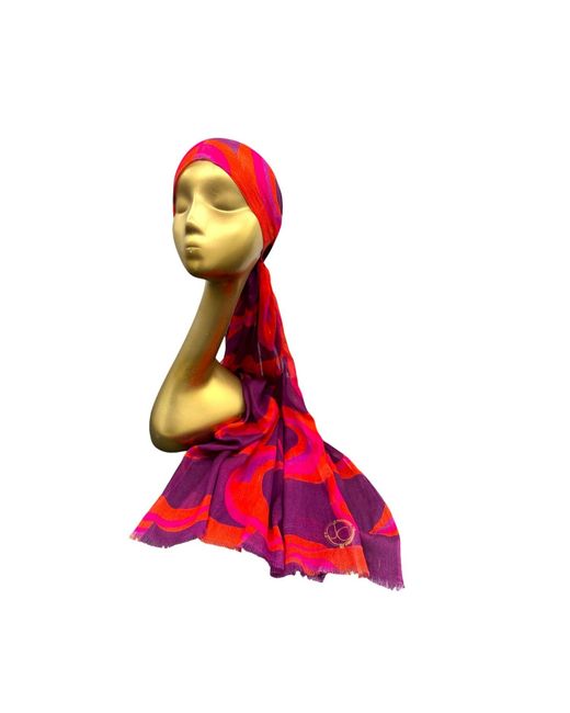 Julia Clancey Red Jcjc Claret Modal Reversible Scarf