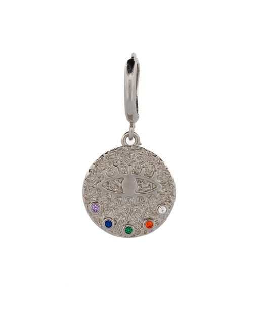 Ebru Jewelry Metallic Powerful Talisman Evil Eye Earrings