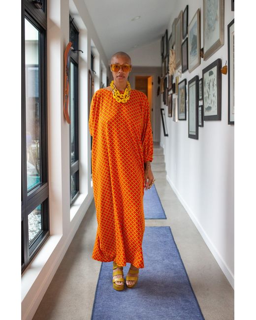 Jennafer Grace Orange Capri Caftan