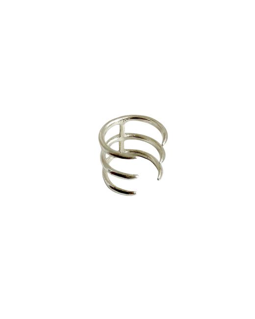 Aki Roc Jewelry White The Hug Midi Ring -Sterling