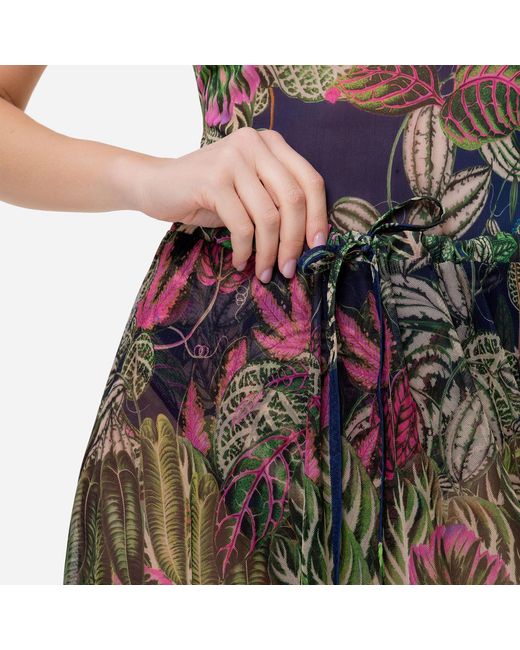 Rodasoleil Smart Swimwear Green Tan-Through Mesh Lightweight Beach Skirt Botanicum