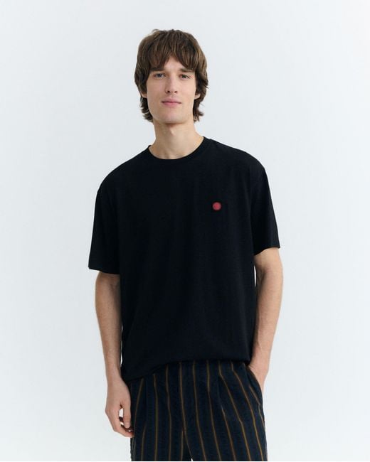 Thinking Mu Black Aaron Back Sun T-Shirt for men