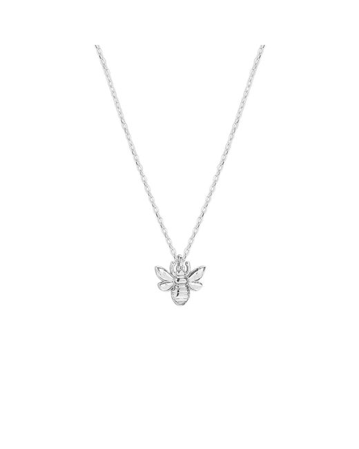 Spero London Metallic Sterling Bee Pendant Chain Necklace