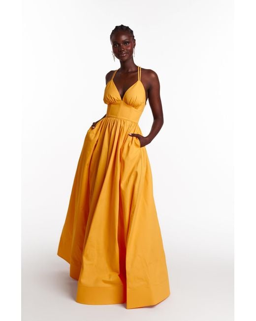 Ofuure Yellow Adele Maxi Dress