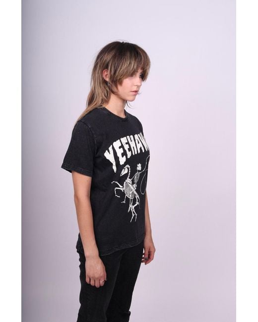 Any Old Iron Black Acid Wash Yeehaw T-Shirt