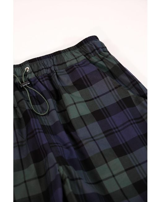Éclectique Blue Plaid Shorts for men