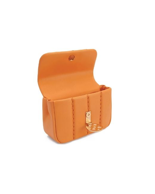 Orange Cube Orange Square Stitch Flap Bag