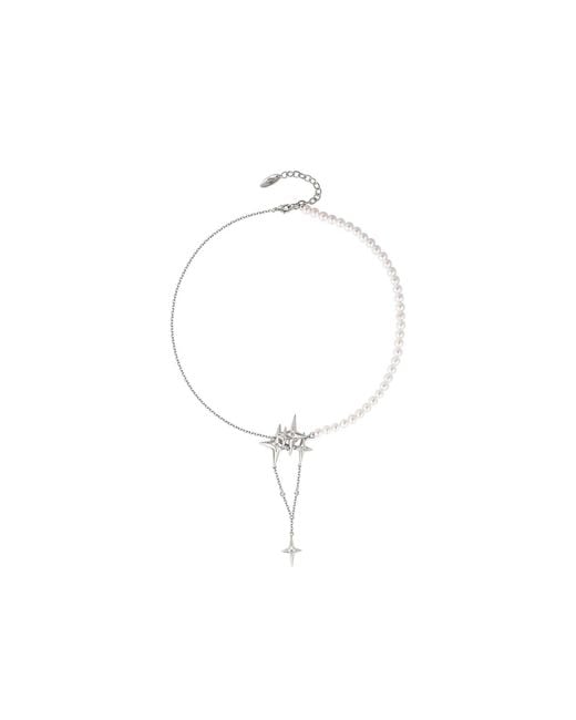 Retro Chic White Starry Necklace