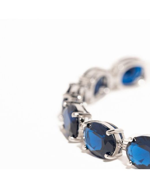 Belinda Jewelz Blue Kierra Oval-Cut Sapphire Tennis Bracelet