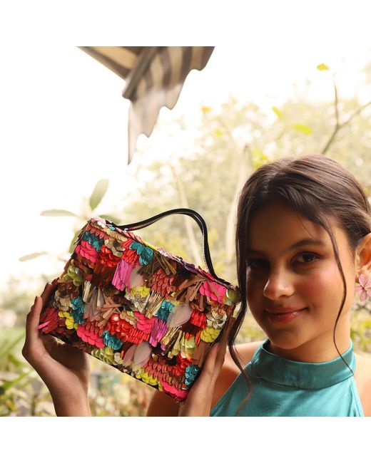 Simitri Red Pinata Briefcase Bag