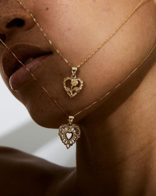 Öugie Metallic The Rosette Heart Pendant