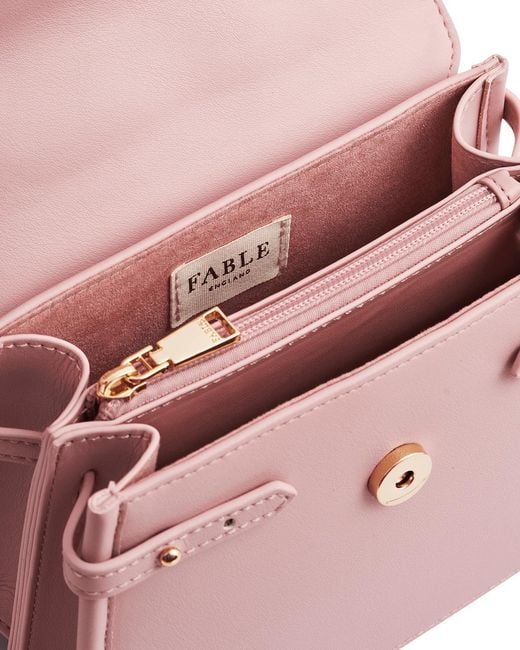 Fable England Pink Structured Tote Bag Small