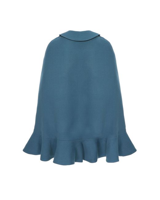 AVENUE No.29 Blue Double Breasted Cape With Belt