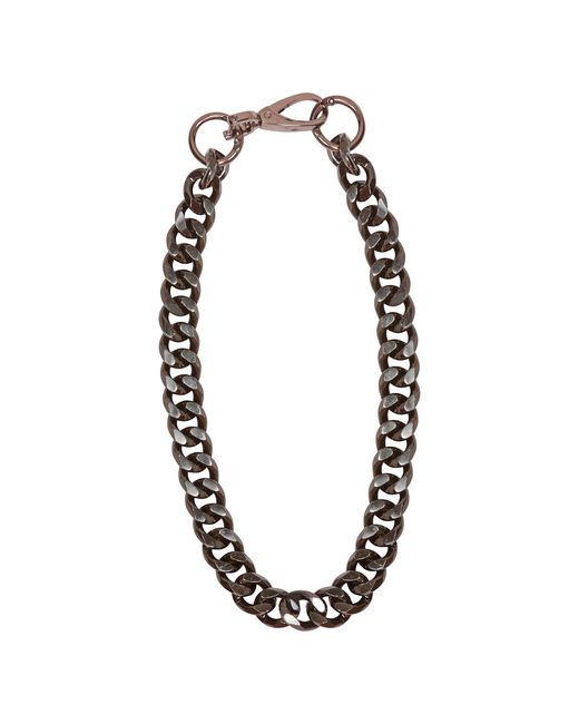 Sylvia Piechulla Metallic Chunky 3-Tier Aluminium Metal Chain Necklace