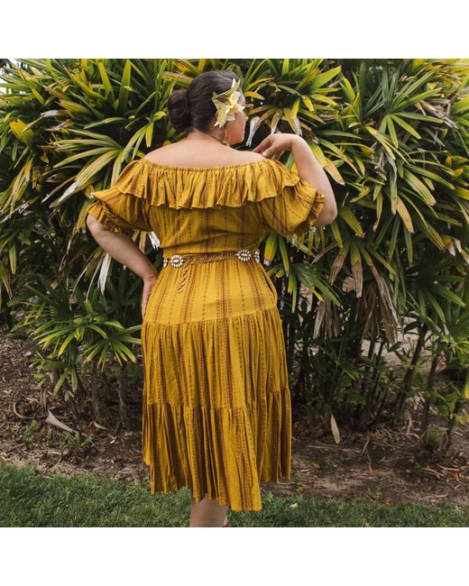 Jennafer Grace Multicolor Saffron Veranda Dress