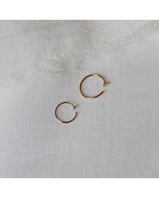 Zohreh Metallic Nose Ring 9K
