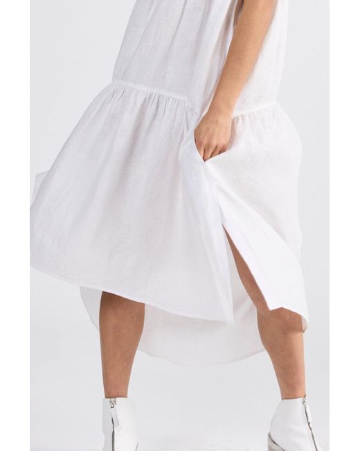 Dref White Campari Linen Dress