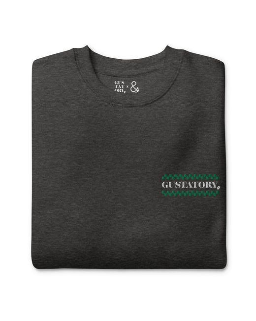 Anchor and Crew Gray Heather Gustatory Have A Good Day Cotton Blend Embroidered Sweatshirt for men