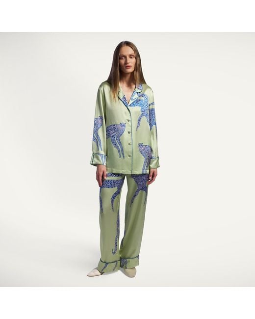 Piola Green Silk Pyjama Bottoms