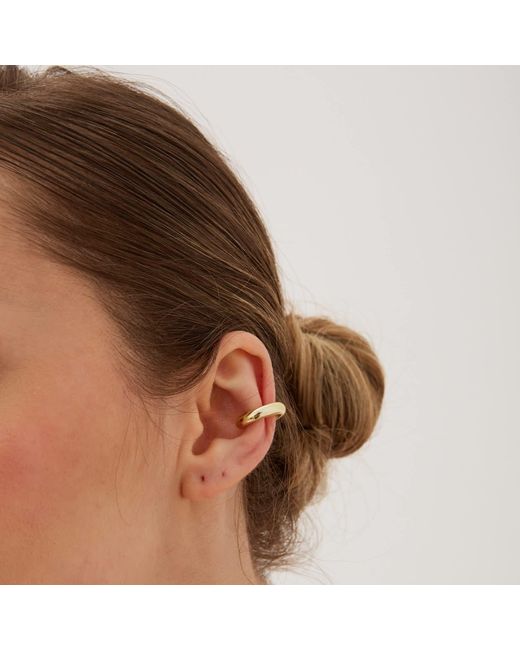 Spero London Metallic Chunky Sterling Ear Cuff No Piercing Pair