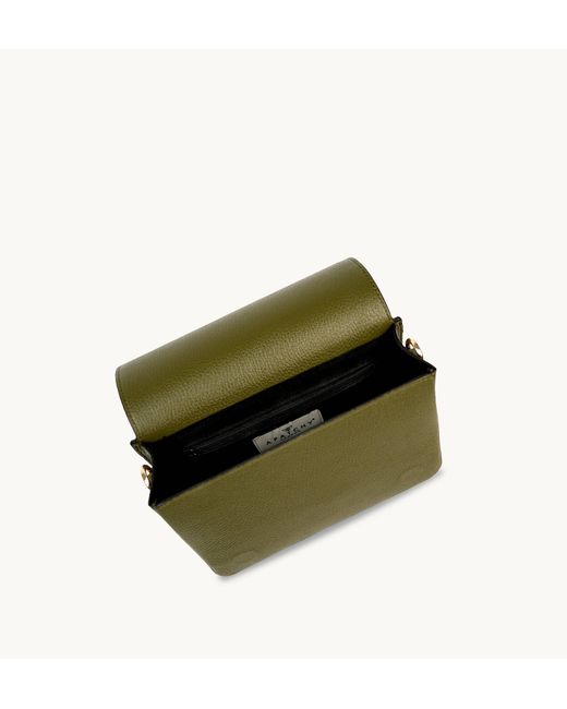 Apatchy London Green The Newbury Leather Crossbody Bag