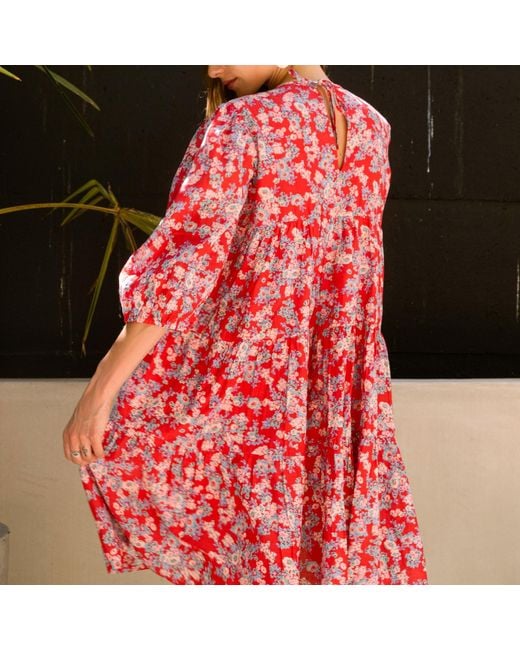 Em & Shi Pink Colour Me Love Tiered Dress
