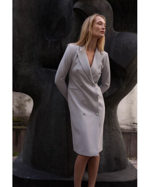 InAvati Gray Light Dustcoat Type Dress