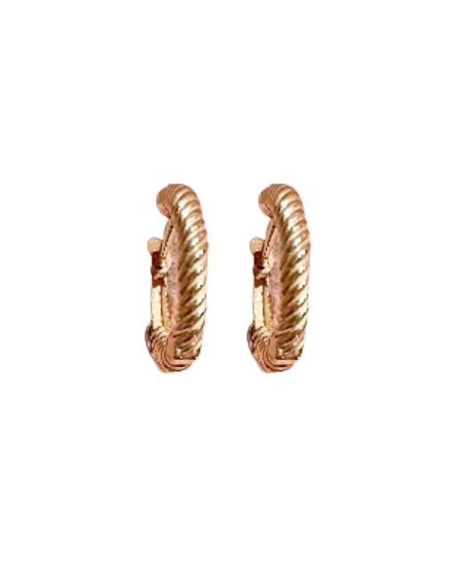 Ecce | Artisan Diamonds Metallic Solid 14Ct Twisted Hoop