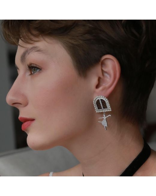 Retro Chic Multicolor Ballet Earrings