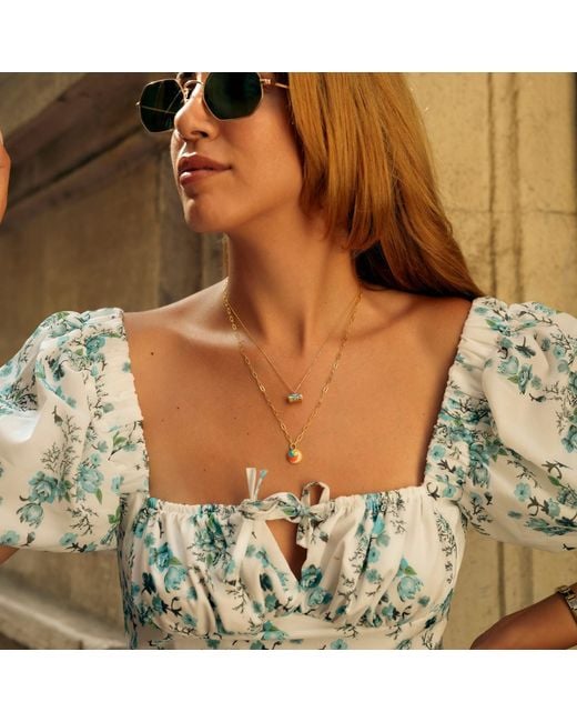 Spero London Metallic Enamel Mystic Sterling Pendant Necklace