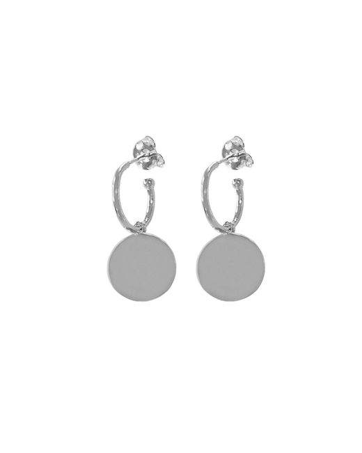 FV Jewellery Metallic Demi Disc Hoop Earrings