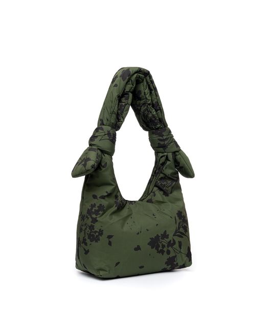 Lefrik Green Biwa Puffy Mini Bag Floral