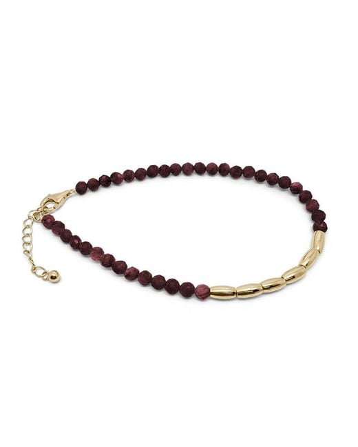 Clemence Wren Metallic Gemstone Nugget Bracelet