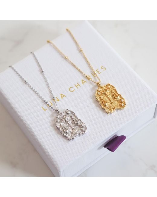 Luna Charles Metallic Solara Zodiac Necklace