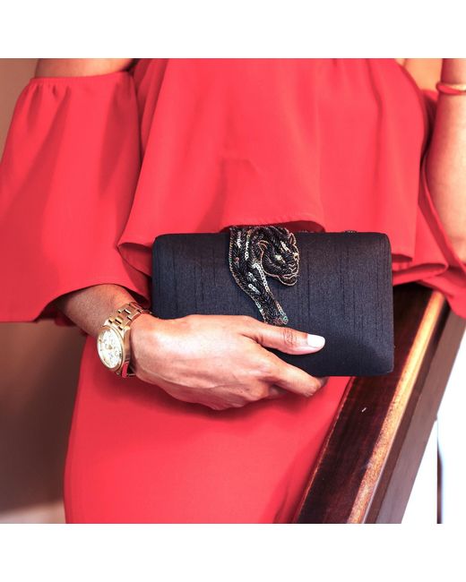 Simitri Black Bagheera Clutch