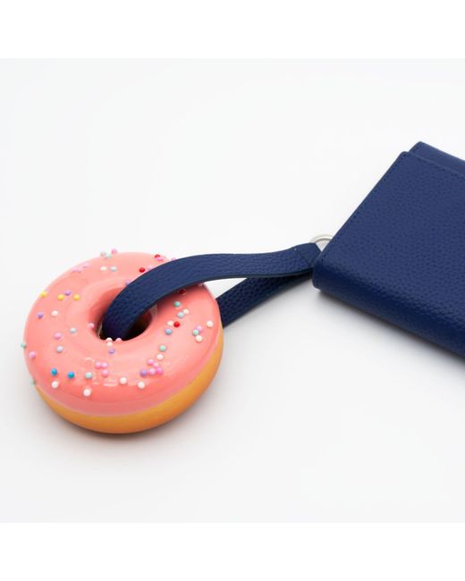 Absurde Blue Donut Grain Leather Bifold Wallet