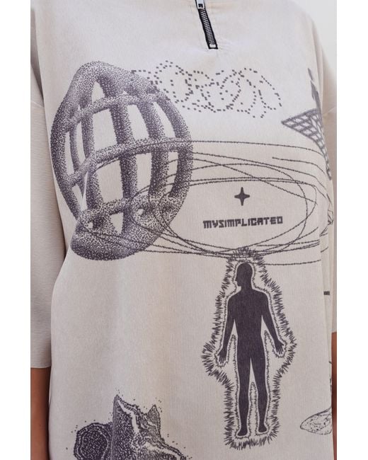 mysimplicated White Neutrals Oversized T-Shirt